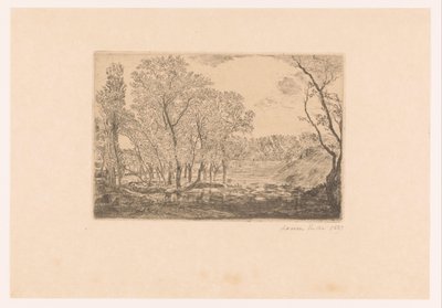 Landskab med poppel ved vandet La mare aux peupliers af James Ensor