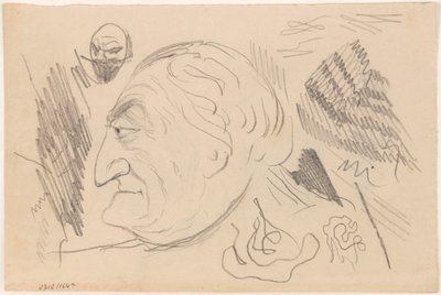 Mand set i profil af James Ensor
