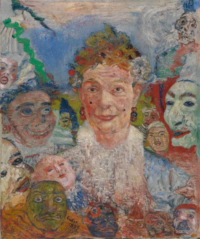 Gammel dame med masker af James Ensor