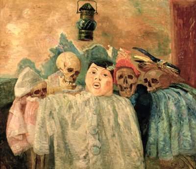 Pjerrot og skeletter af James Ensor