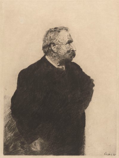 Portræt af Ernest Rousseau af James Ensor