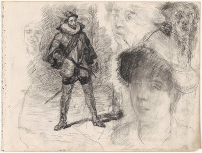 Spansk soldat og fire ansigter af James Ensor