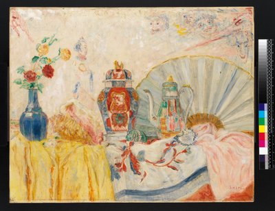 Stilleben med kinesisk keramik af James Ensor