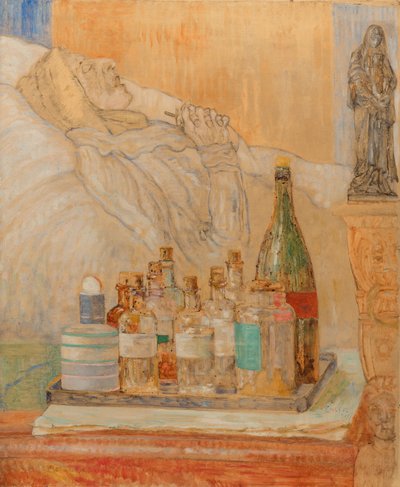 Kunstnerens mor i døden af James Ensor