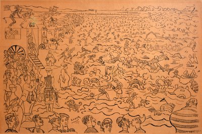 Badet i Oostende af James Ensor