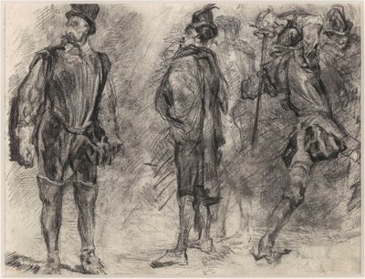 Tre spanske soldater, hvoraf den ene bærer et sværd af James Ensor