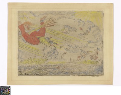 Zauberer im Sturmwind af James Ensor