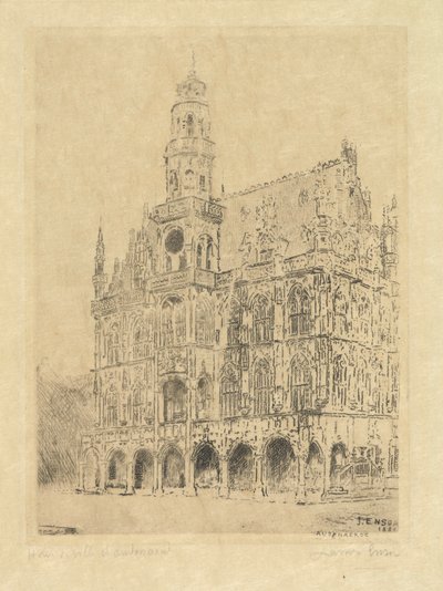 Rådhuset i Oudenaarde af James Ensor