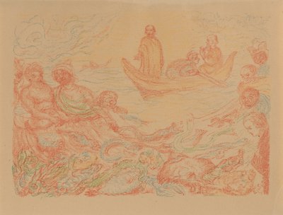 XIII. Det mirakuløse fiskeri (fra: Scener fra Kristi liv) af James Ensor