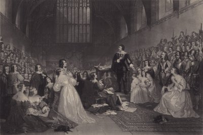 Retssagen mod Thomas, jarl af Strafford, i Westminster Hall, 1641 af James F. Scott