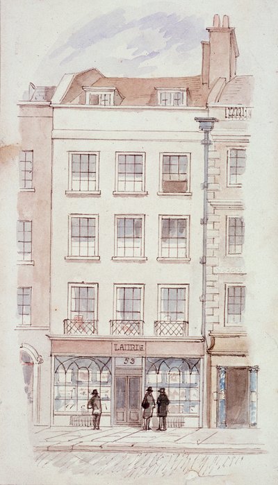 Lauries lokaler, Fleet Street, London, c1820 af James Findlay