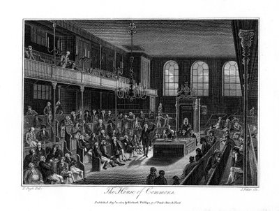 Underhuset, London, 1804. af James Fittler