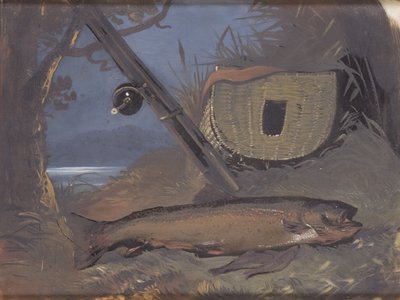 Laks (olie på glas) af James Flewitt Mullock