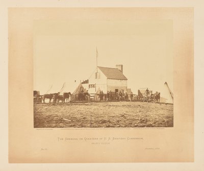 The Shebang, eller boligerne for U. S. Sanitary Commission, Brandy Station af James Gardner