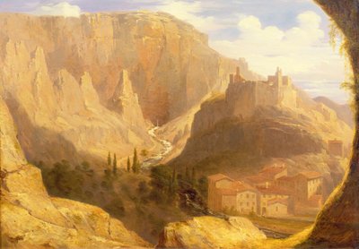 Hill Town i Italien, 1831 af James Giles