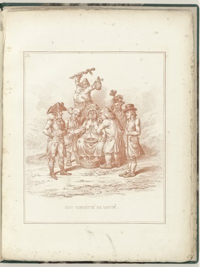 Sundhedsudvalget, 1795 The Committe de Santé (titel på objekt) Hollandia Regenerata (serietitel) af James Gillray (possibly)