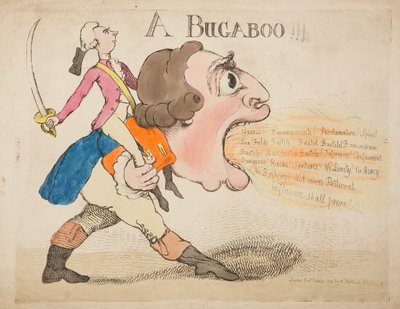 En Bugaboo!!! 1792 (farvet gravering) af James Gillray