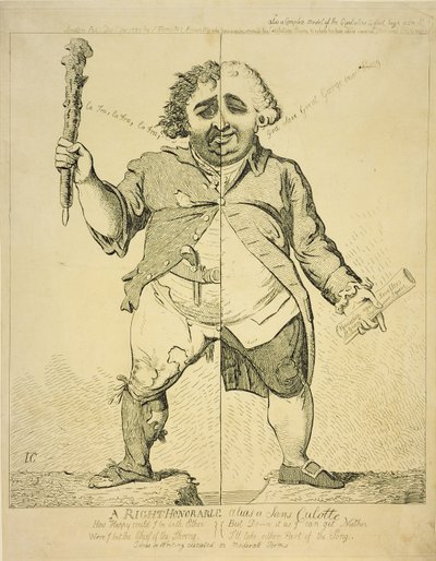 A Right Honorable alias a Sans Coulotte, udgivet af S.Fores, 1802 af James Gillray