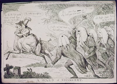 A Ward of Chancery, udgivet af S.W. Fores (ætsning) af James Gillray