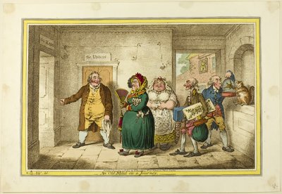 En gammeljomfru på rejse af James Gillray