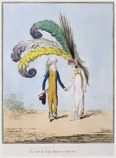 "And catch the living Manners as they rise", udgivet af Hannah Humphrey (håndkoloreret radering) af James Gillray