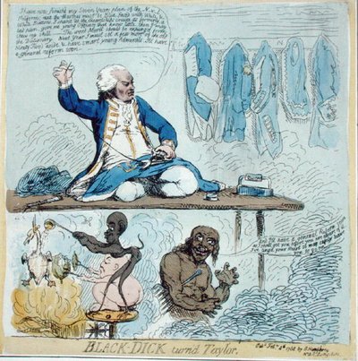 Black-Dick blev Taylor af James Gillray