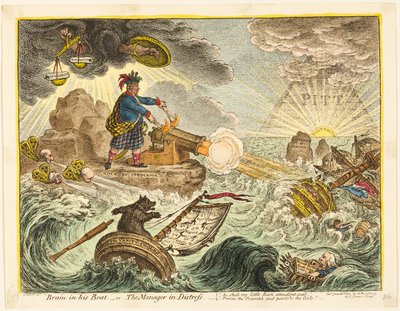 Bruin i sin båd af James Gillray