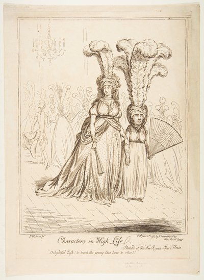 Characters in High Life, 20. juni 1795. af James Gillray