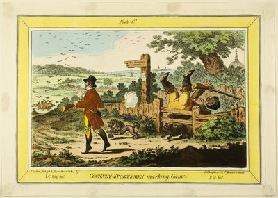 Cockney Sportsmen markeringsspil af James Gillray