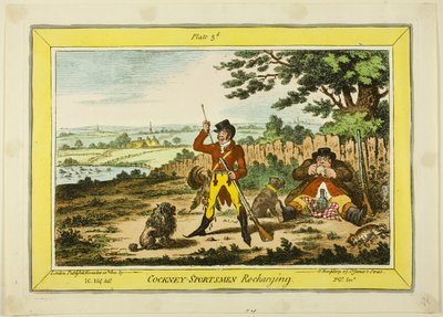 Cockney Sportsmen genoplader af James Gillray