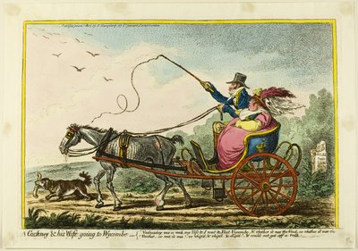 Cockney og hans kone på vej til Wycombe af James Gillray