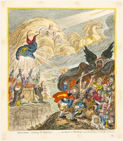 Disciple, der fanger kappen af James Gillray