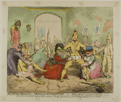 Flanell Panser; Kvindelig patriotisme af James Gillray