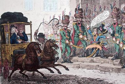 Tysk nonchalance eller The Vexation of Little Boney eller The Diplomatiques sene rejse gennem Paris af James Gillray
