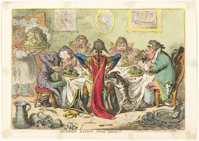 Tyskerne spiser sur-krudt af James Gillray