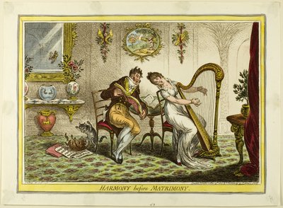 Harmoni før ægteskab af James Gillray