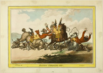 Hunde, der kaster sig ud af James Gillray