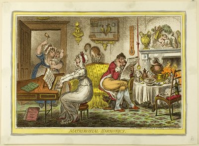 Ægteskabelig-harmonik af James Gillray
