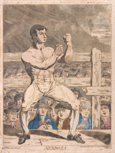 Mendoza, udg.1788 (håndkoloreret gravering) af James Gillray