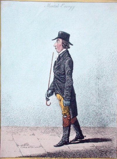 Mental Energy, udgivet af Hannah Humphrey i 1801 (håndfarvet radering) af James Gillray