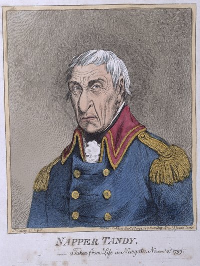 Napper Tandy (1740-1803) udgivet af Hannah Humphrey i 1799 (håndkoloreret radering) af James Gillray