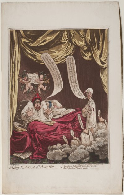 Natlige besøgende på St Anns Hill, 1798 af James Gillray