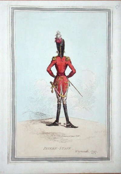 Pattern-Staff, udgivet af Hannah Humphrey i 1797 (håndfarvet radering) af James Gillray