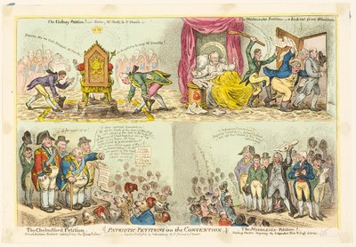 Patriotiske andragender om konventionen af James Gillray