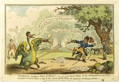 Patrioter - afgørende punkt for ære! af James Gillray