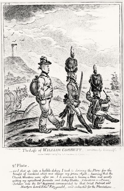Plade 2, fra The Life of William Cobbett, skrevet af ham selv, pub. af H. Humphrey, 1809 af James Gillray