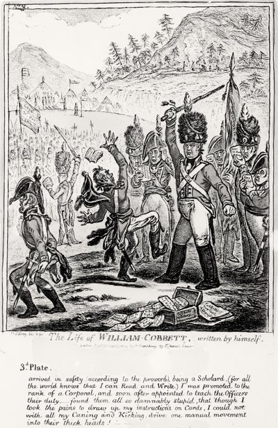 Plade 3, fra The Life of William Cobbett, skrevet af ham selv, pub. af H. Humphrey, 1809 af James Gillray