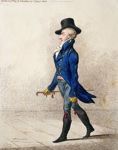 Portrait of a Man, udgivet af Hannah Humphrey i 1803 (håndfarvet radering) af James Gillray