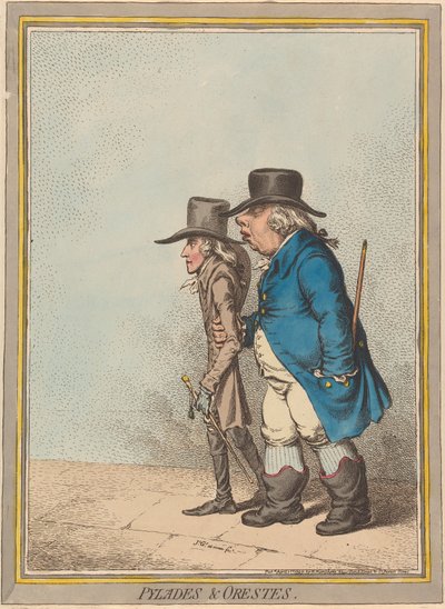 Pylades og Orestes (statholderen og hans sekretær) af James Gillray