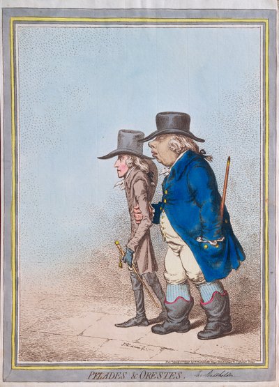 Pylades og Orestes, udgivet af Hannah Humphrey, 1797 af James Gillray